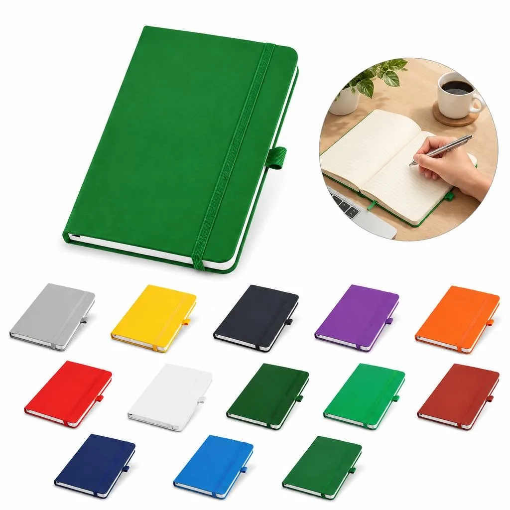 Custom Notebook with PU Leather Cover and Personalized Strap 2