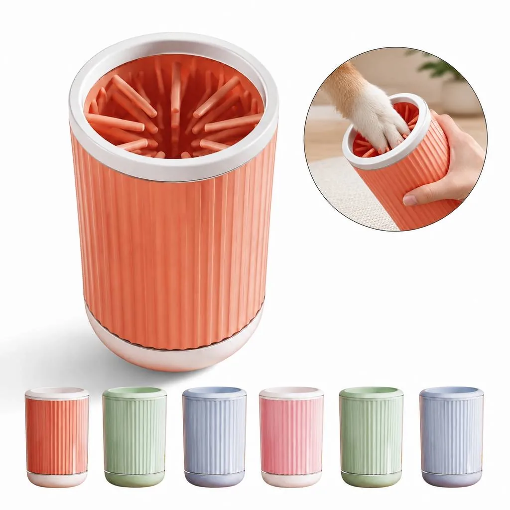 Portable Dog Paw Washer Cup with Soft Silicone Bristles 2