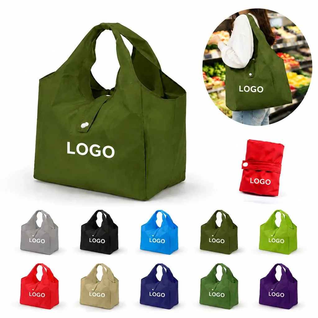 Reusable Compact Folding Oxford Tote for Shopping