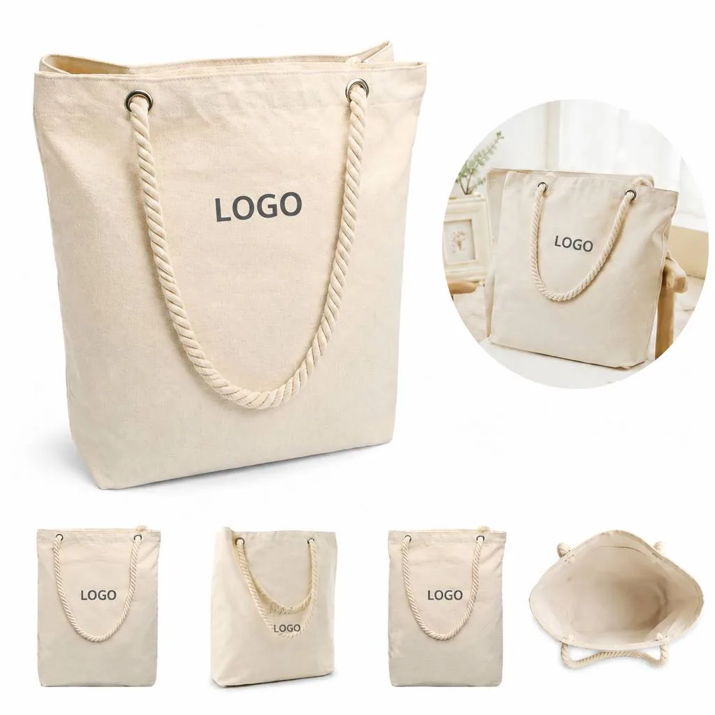 Spacious Cotton Canvas Tote Bag for Daily Use