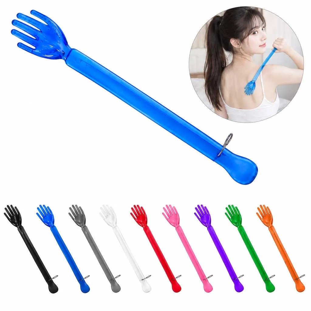 Dual-Sided Plastic Shoehorn and Foot Massager 2