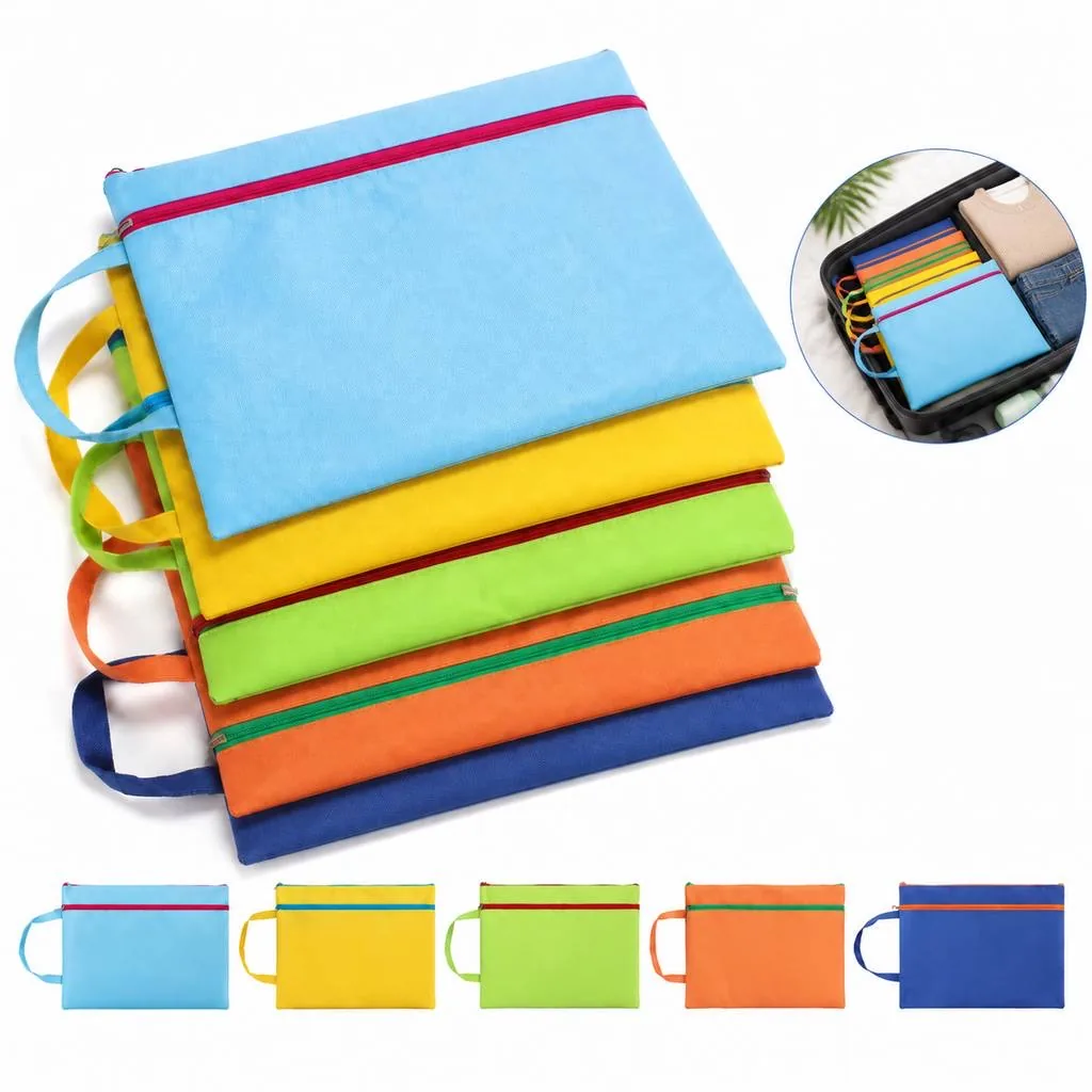 A4 Canvas Zipper Document File Bag Water-Resistant 2