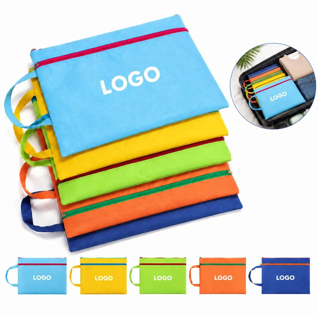 A4 Canvas Zipper Document File Bag Water-Resistant