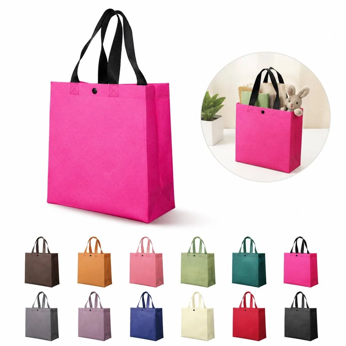Reusable Buttoned Non-Woven Shopping Bag 2