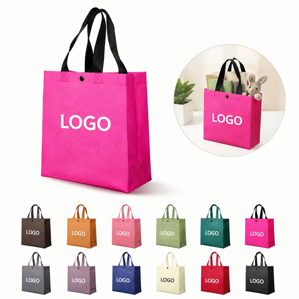 Reusable Buttoned Non-Woven Shopping Bag