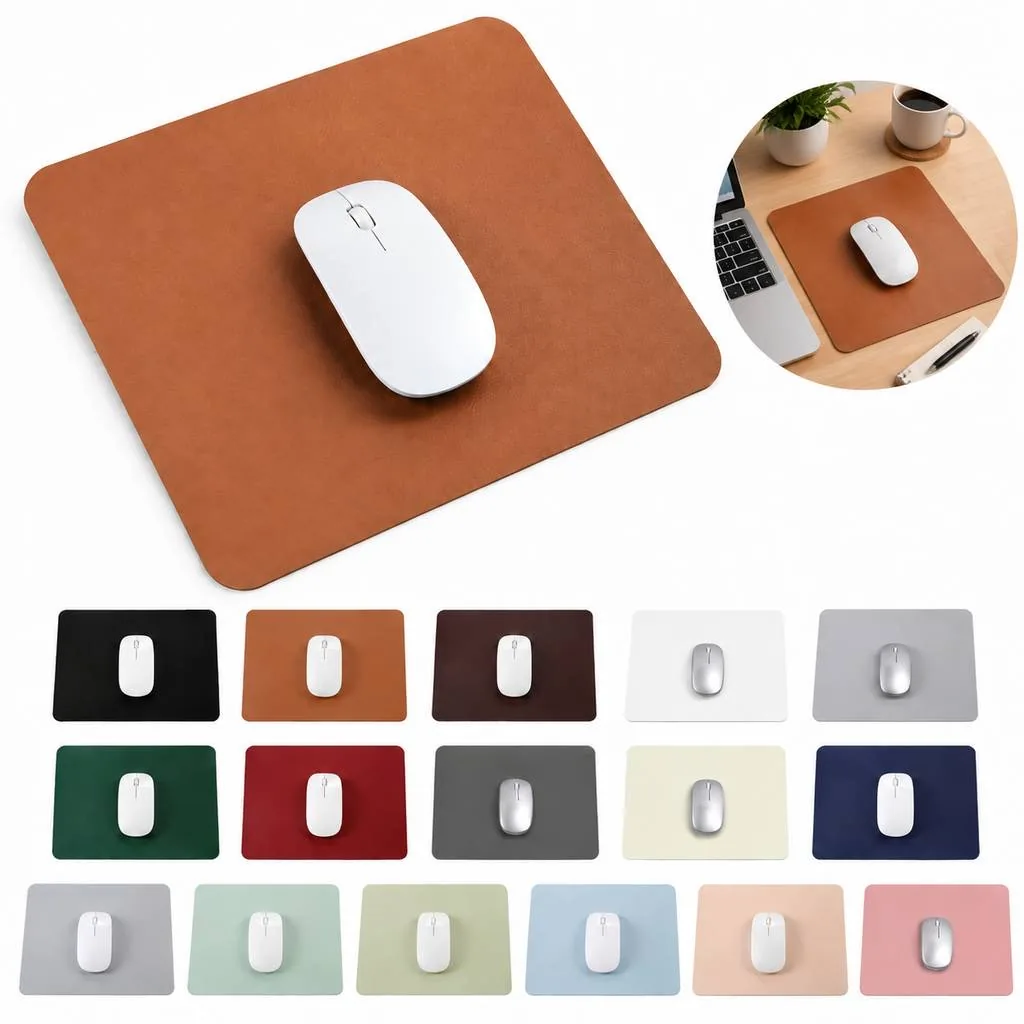 Waterproof Leather Desk Mat for Mouse with Non-Slip Base 2