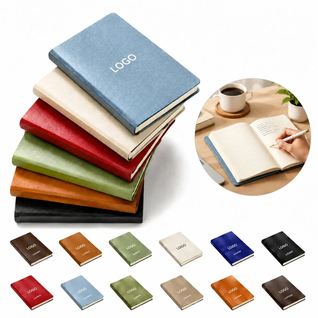 A5 Lychee Textured Leather Journal Notebook