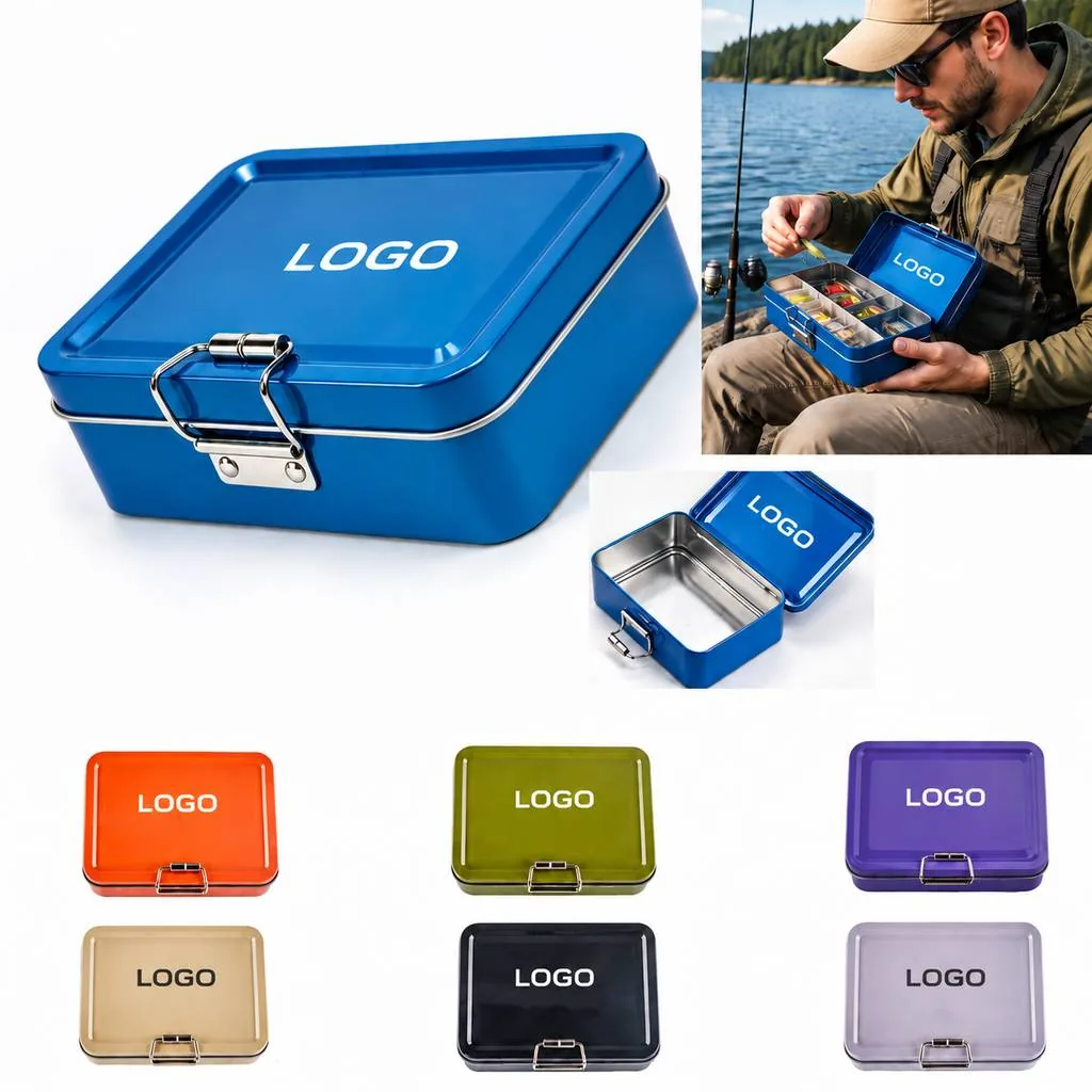 Multi-Compartment Iron Fishing Tackle Storage Box
