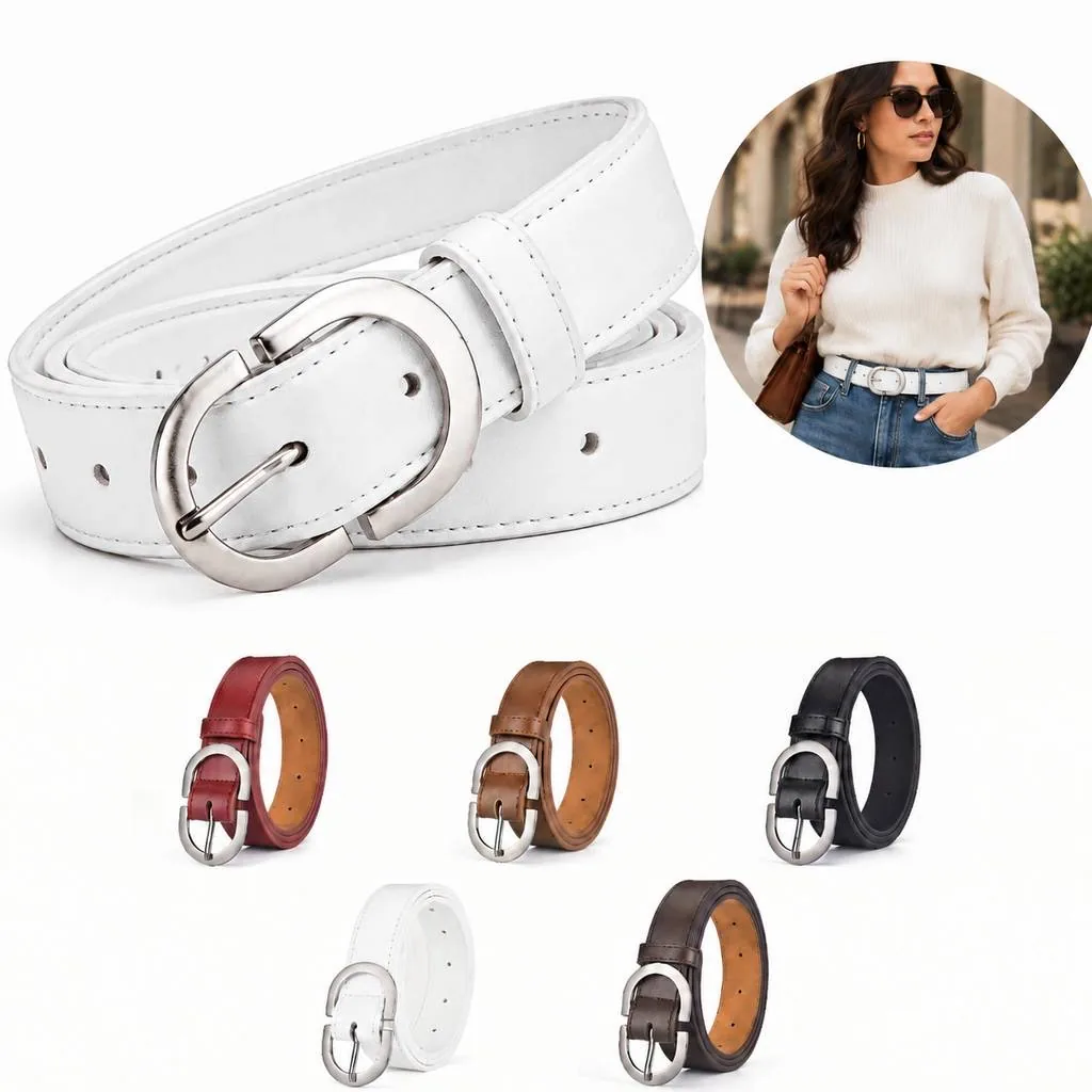 Women's Adjustable Belt with Stylish Double D Buckle 2