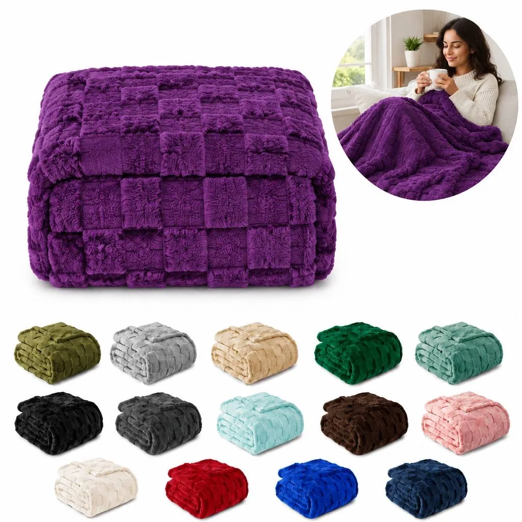 Soft Lightweight Jacquard Fleece Throw for Cozy Lounging 2