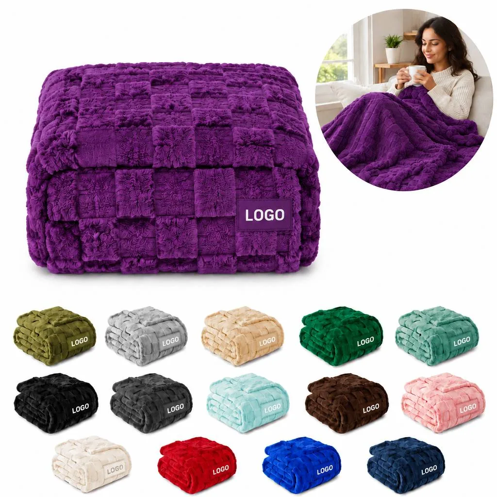 Soft Lightweight Jacquard Fleece Throw for Cozy Lounging