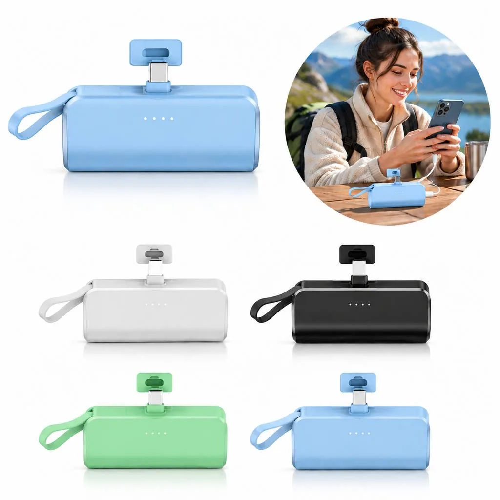 Compact Power Bank with Built-in Multi Tip Connectors 2