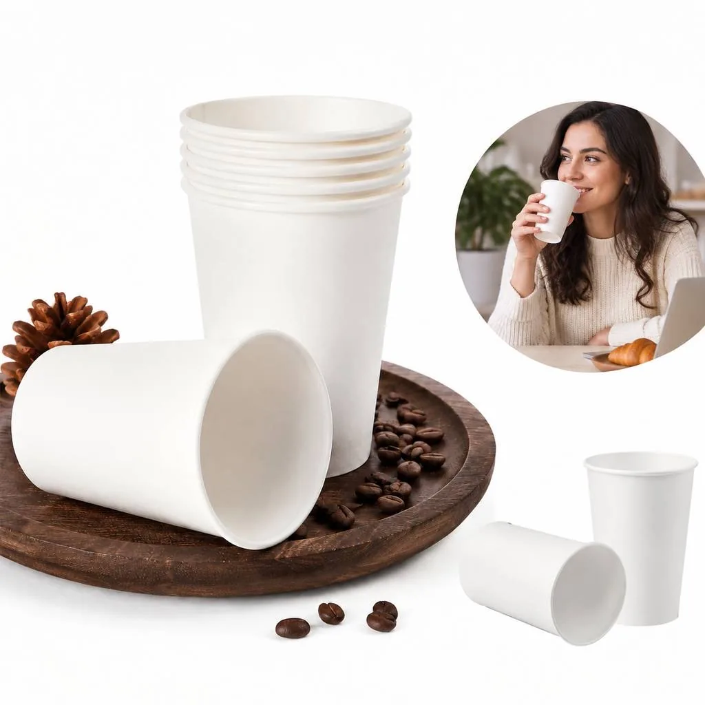 Personalized Disposable Paper Cups for Hot Cold Drinks 2