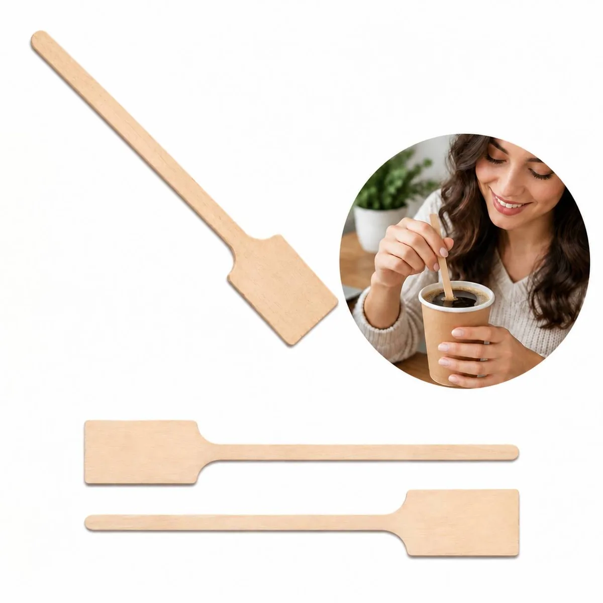 Natural Birch Wood Beverage Stir Sticks Biodegradable 2