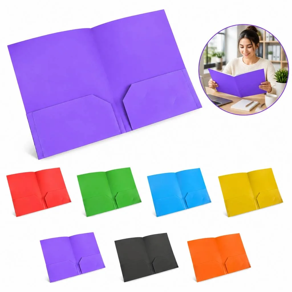Durable Letter-Size File Folder with Secure Closure for 2