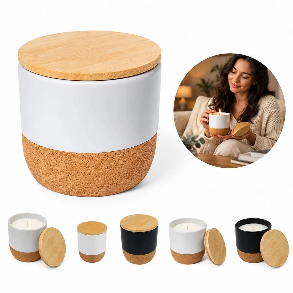 Hand-Poured Sandalwood Soy Candle Set 40H Burn 2