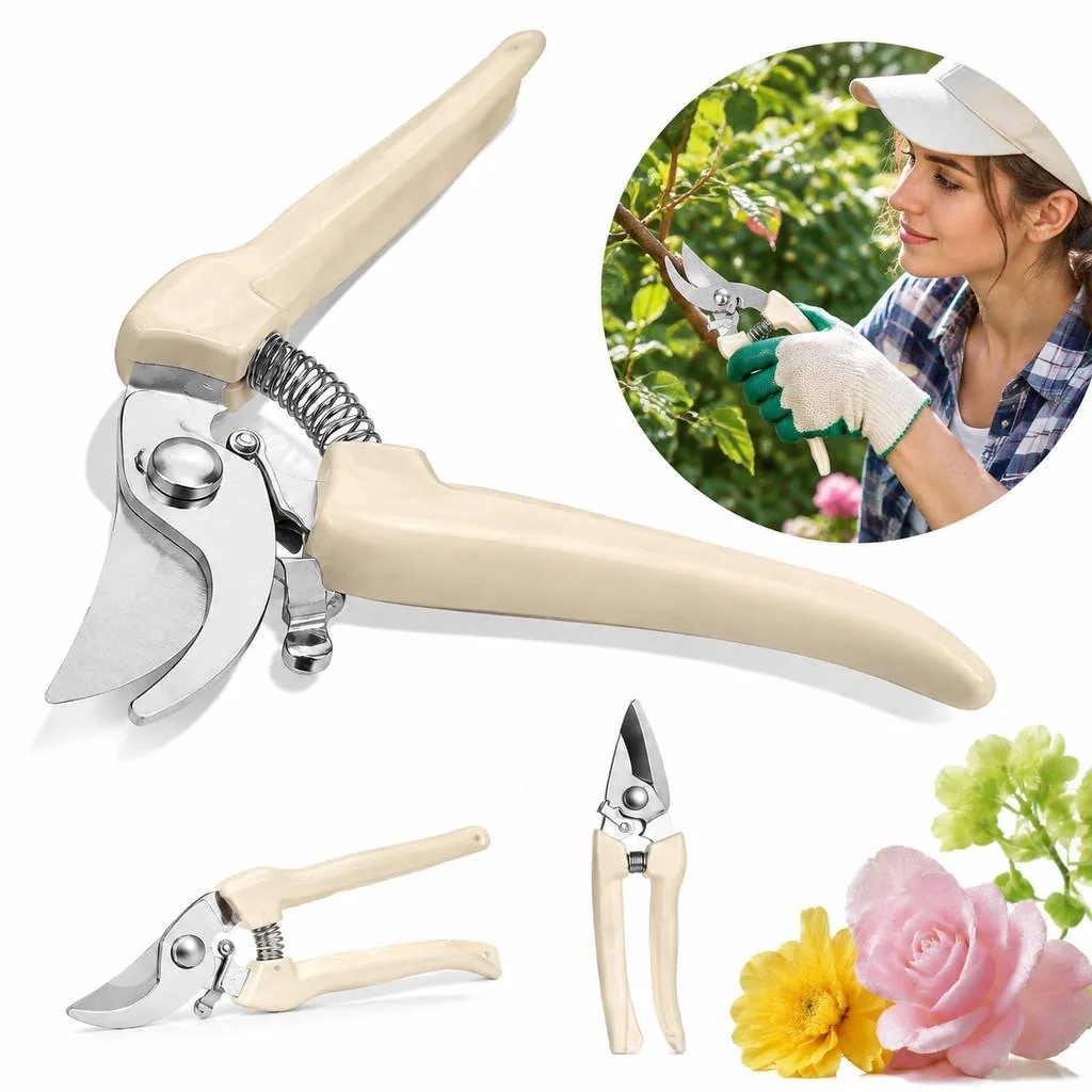 Steel Garden Pruning Shears with Safety Lock 2