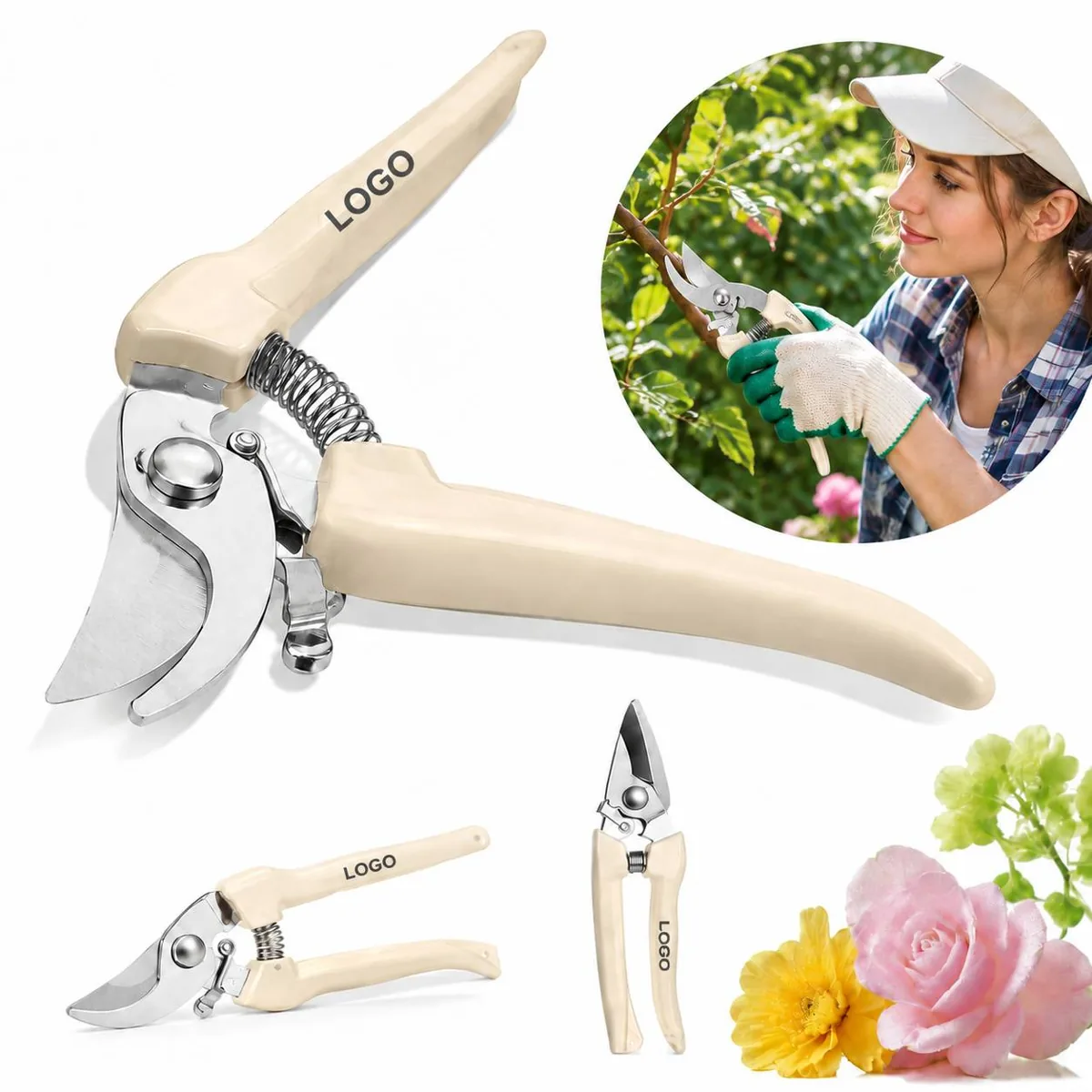 Steel Garden Pruning Shears with Safety Lock