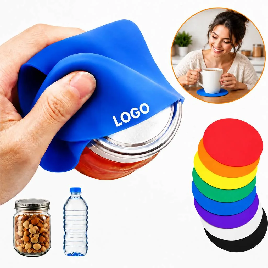 Round Silicone Lid Gripper and Coaster