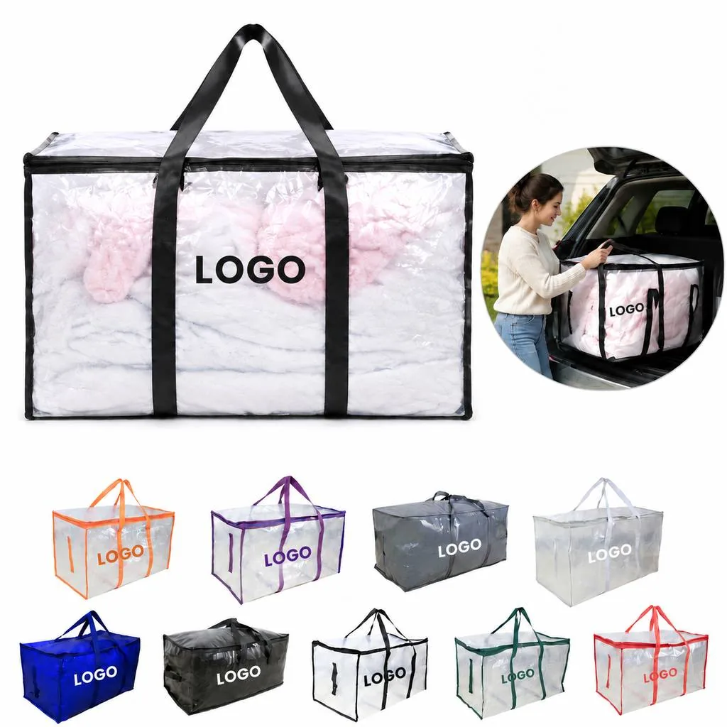 Transparent PVC Organizer Bag for Clothes and Bedding