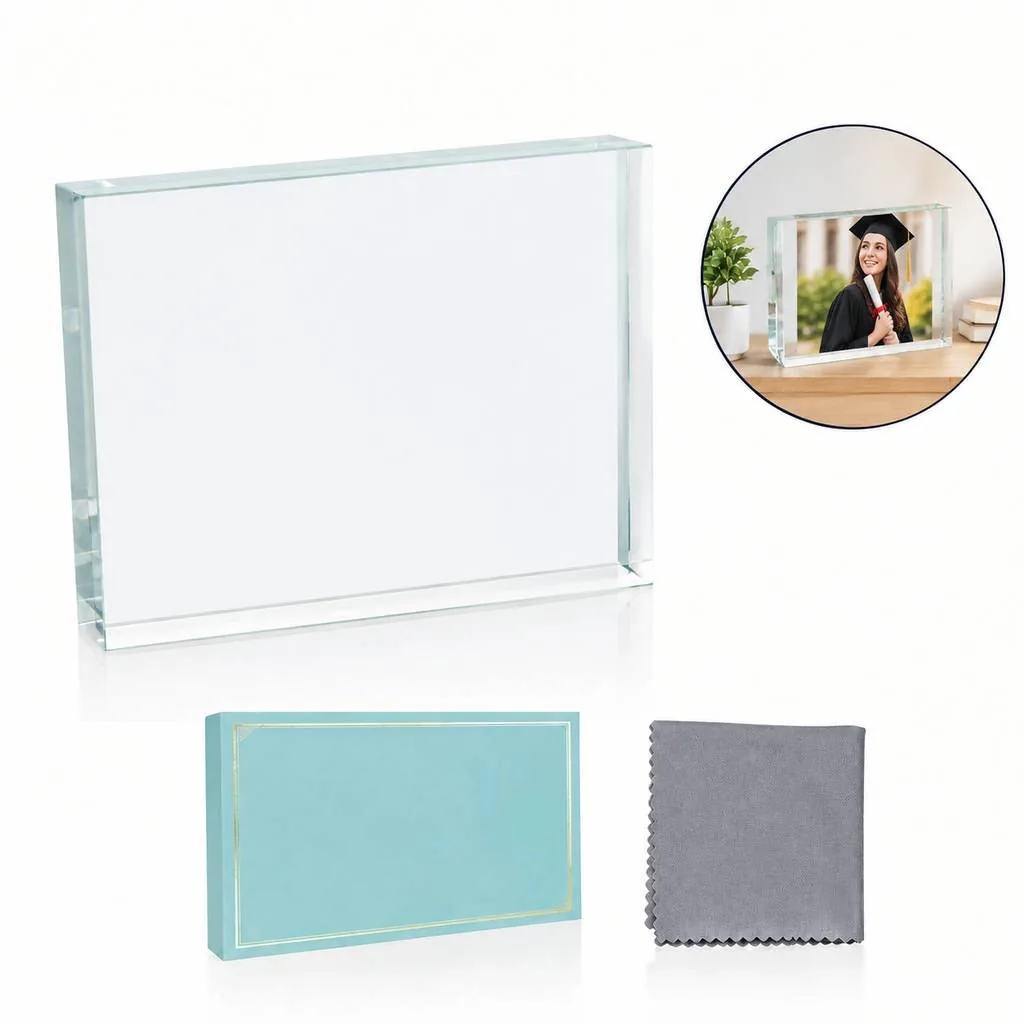 Clear Optical Crystal Keepsake Plaque for Recognition 2