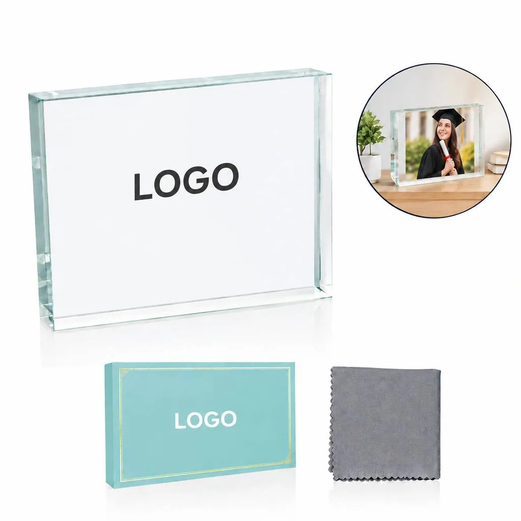 Clear Optical Crystal Keepsake Plaque for Recognition