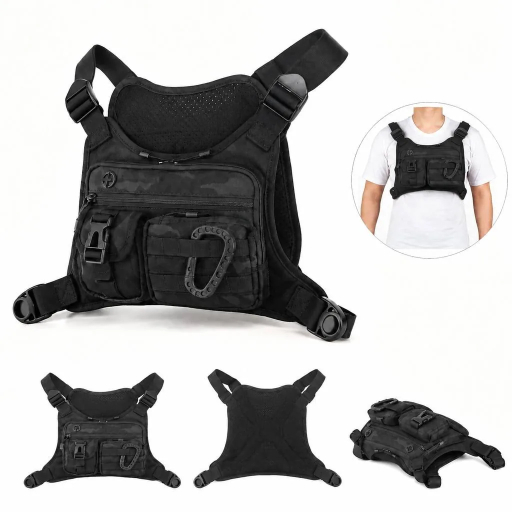 Outdoor Tactical Chest Pack with Adjustable Straps 2