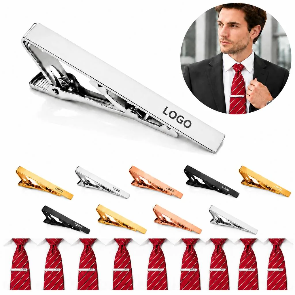 Minimalist Polished Metal Tie Clip for Professional Attire