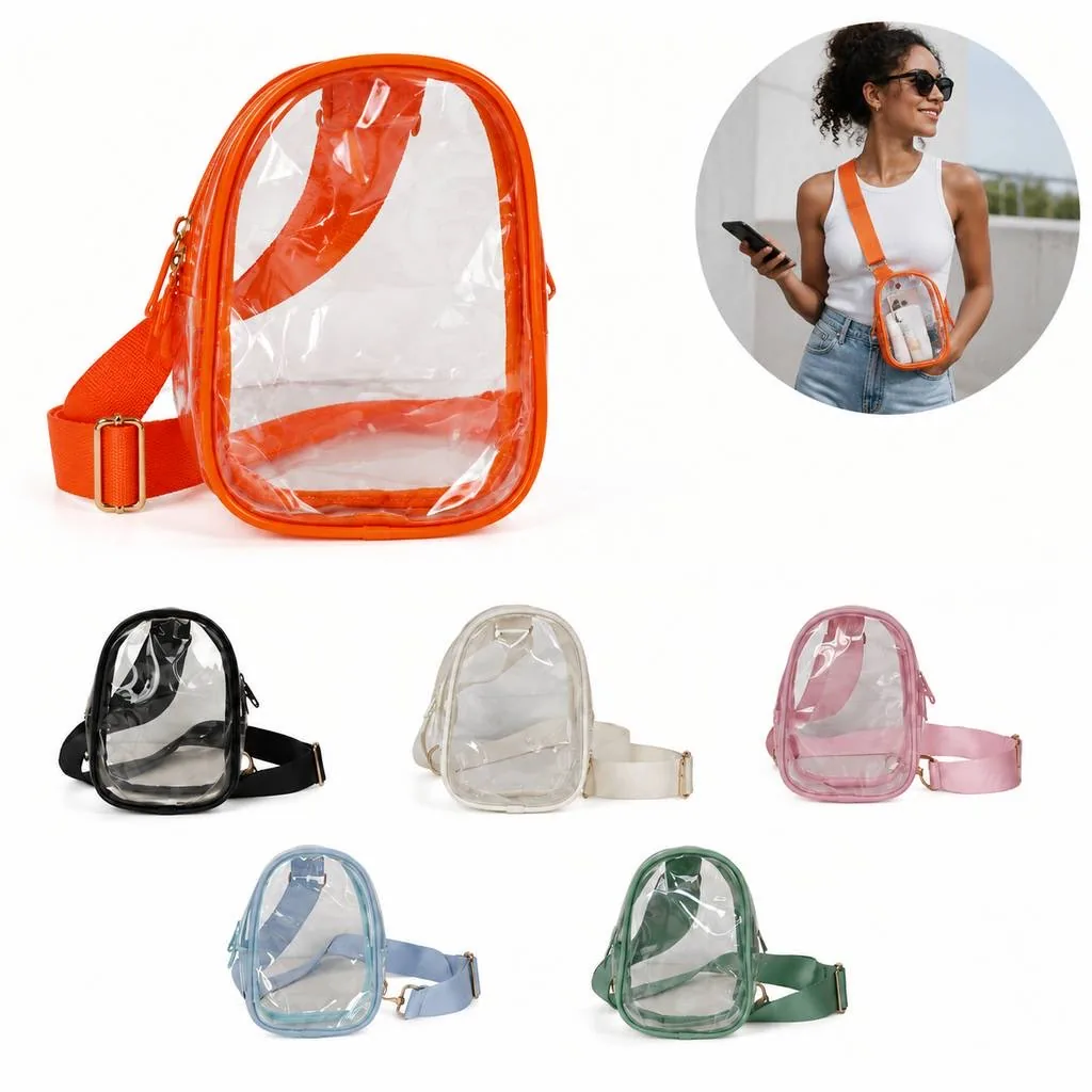 Transparent PVC Shoulder Bag for Display Use 2