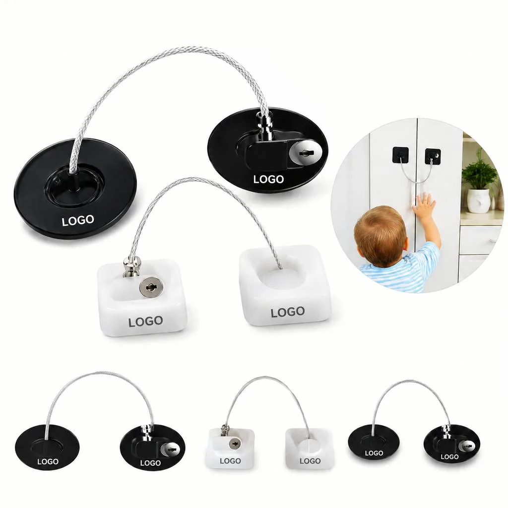 Child Safety Refrigerator Locks Dual Pack Adhesive No Tools