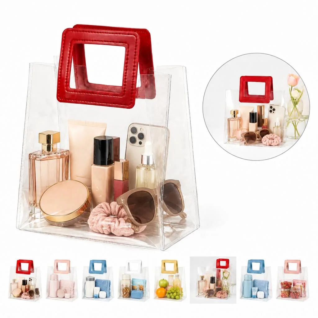 Clear PVC Tote Bag for Travel Shopping Beach Gym 2