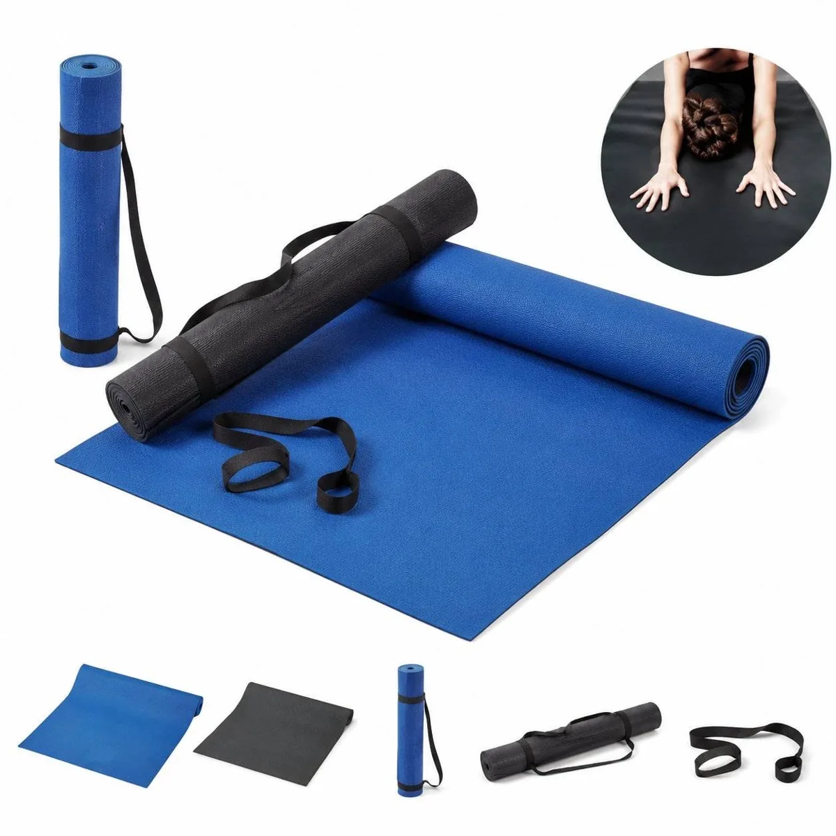 Non-Slip Textured EVA Yoga Mat for Home Studio Travel 2