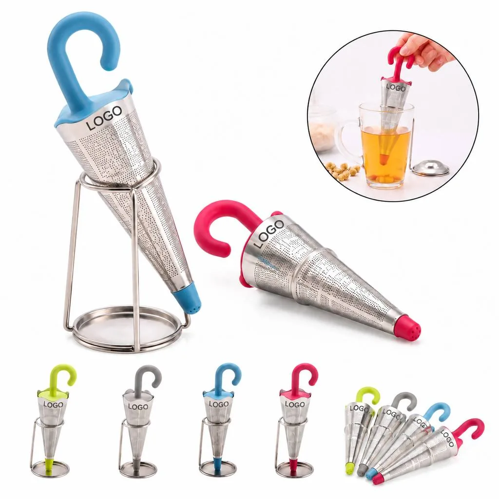 Umbrella-Shaped Reusable Silicone Loose Leaf Tea Infuser