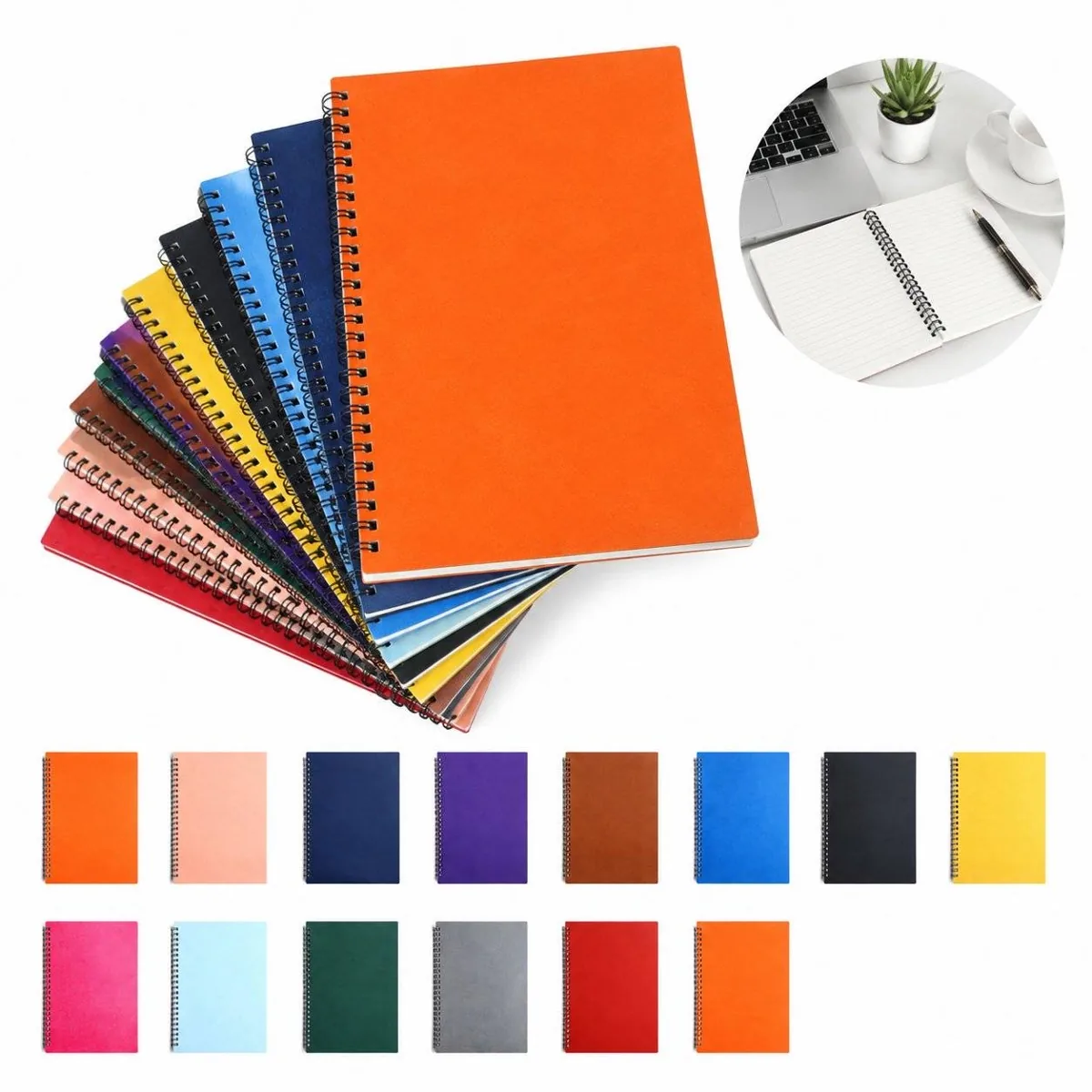 A5 Custom Logo Wirebound Notebook with Elastic Closure 2