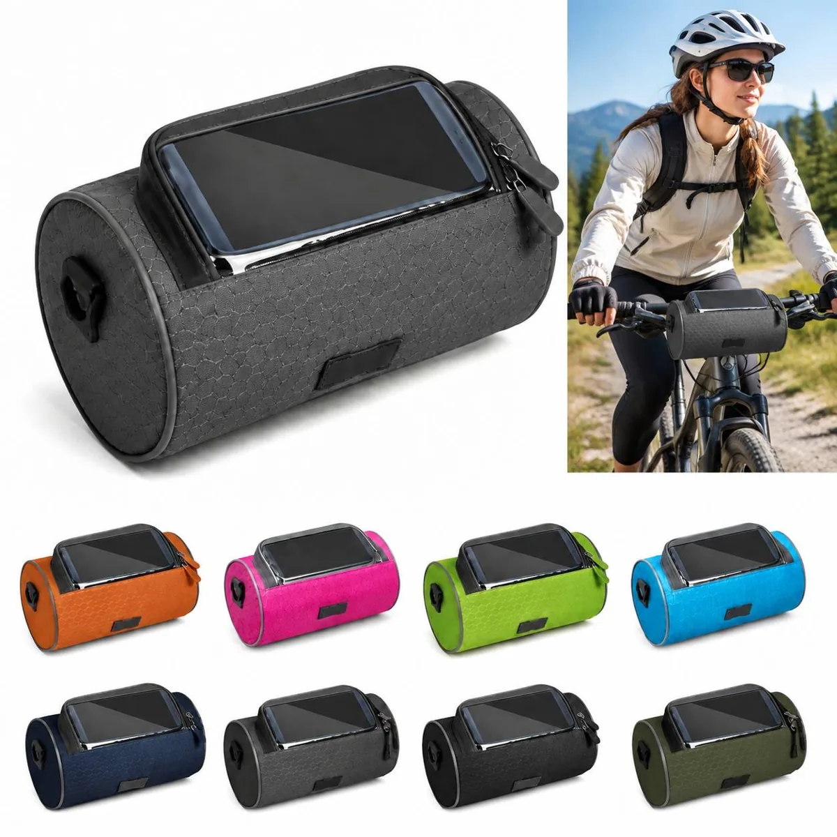 Durable Waterproof Bike Handlebar Bag with Touchscreen Window 2
