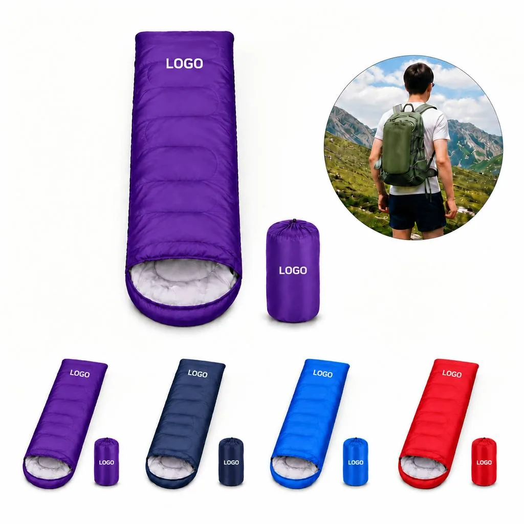 Adult Rectangular Sleeping Bag with Compression Sack
