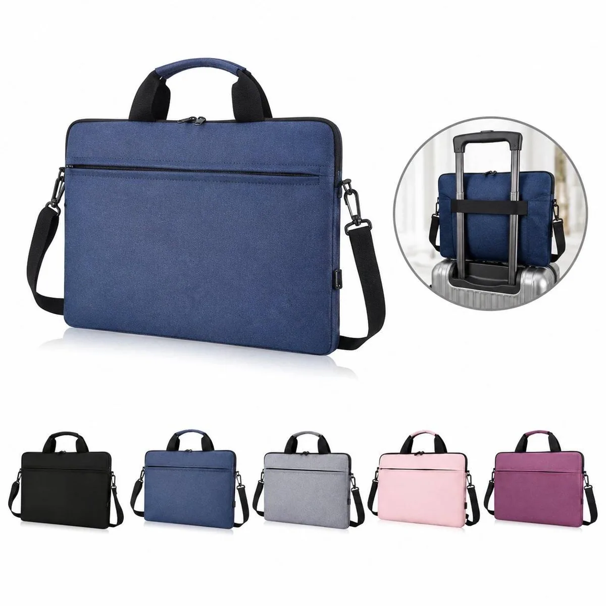 Water-Resistant Laptop Shoulder Bag with Padded Compartment 2