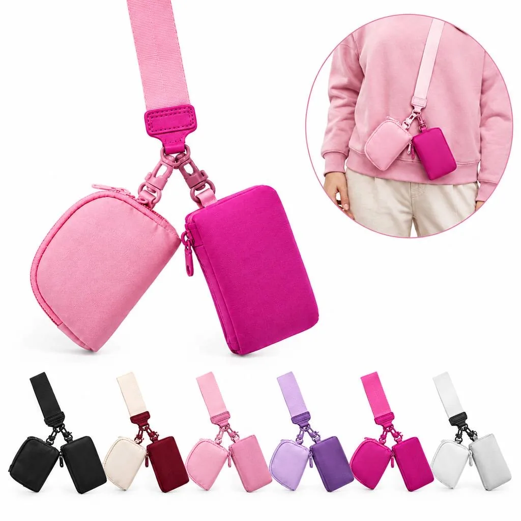 Compact Nylon Wristlet Coin Purse with Zipper Closure 2