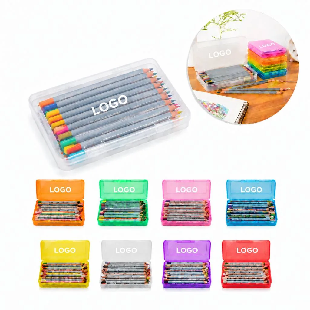 Colorful ABS Pencil Box Set with Assorted Drawing Pencils