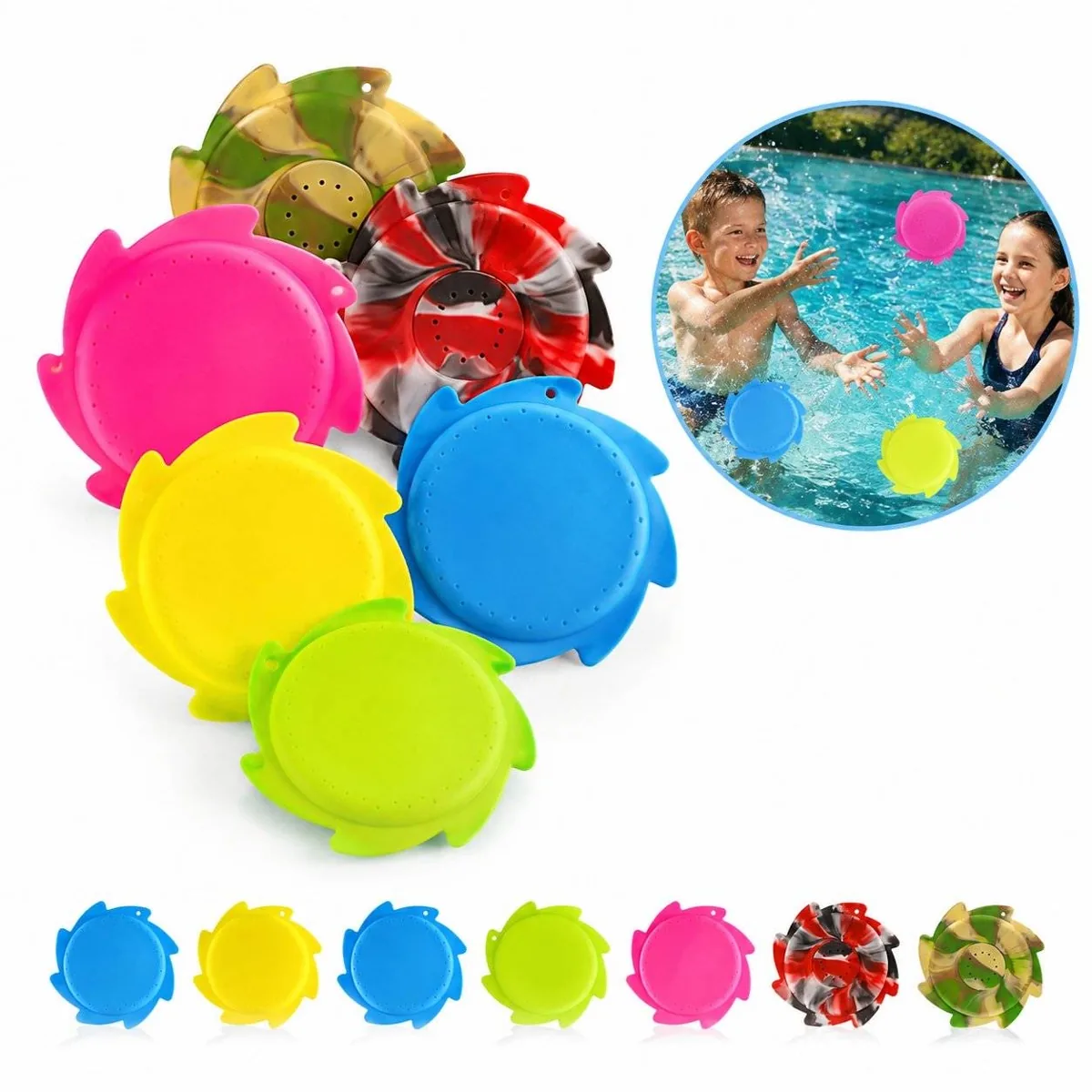Soft Silicone Water Skipping Disc for Pool Beach Play 2