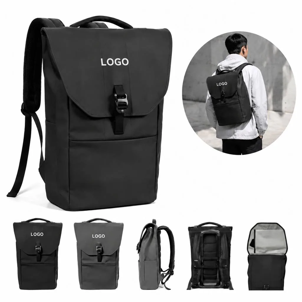 Water-Resistant Rolltop Laptop Backpack for Commuters