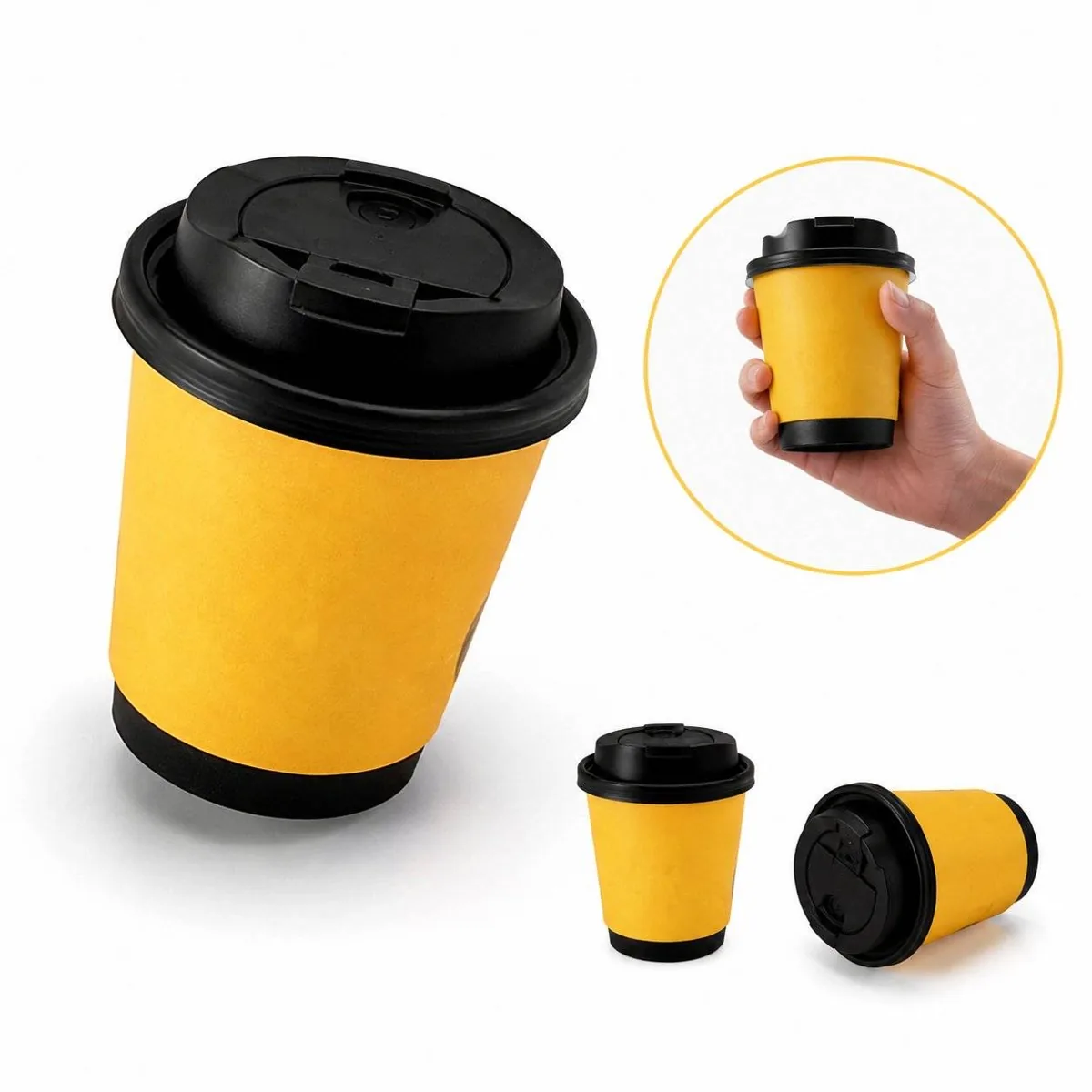 Custom Color Disposable Paper Cup for Hot Coffee 2