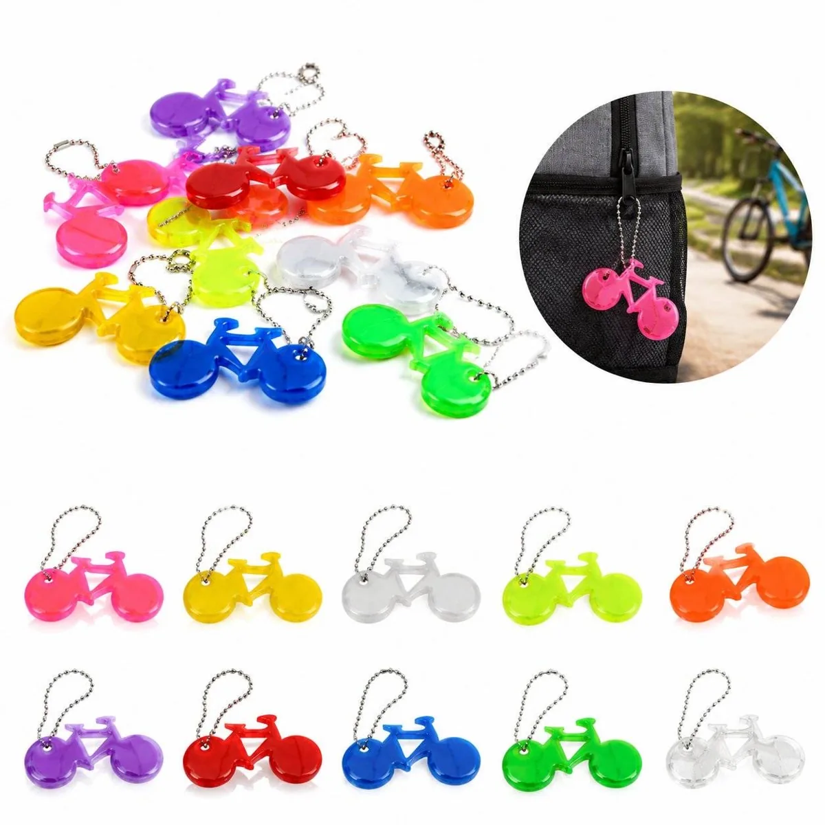 LED Safety Pendant Keychain Light for Bikes 2