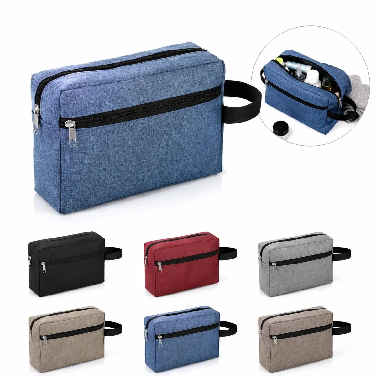Portable Waterproof Cosmetic Bag for Travel Toiletries 2