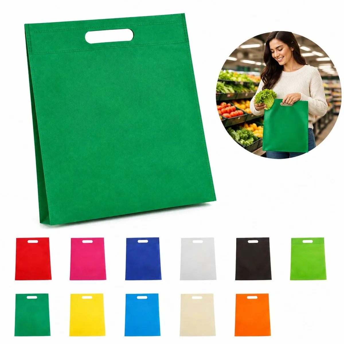 Biodegradable Non-Woven Tote with Die-Cut Handles 2
