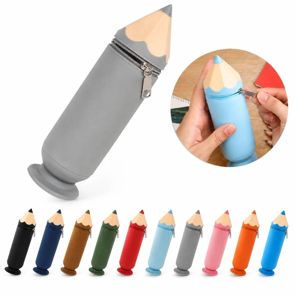 Soft Silicone Stationery Organizer with Zip Closure 2