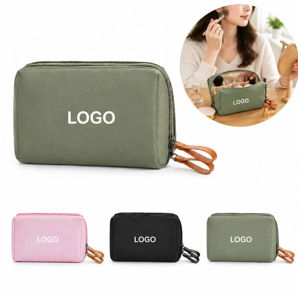 Portable Travel Cosmetic Bag with Compartments