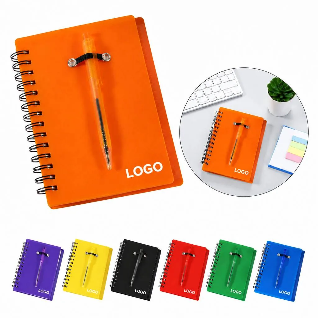 Spiral Coil Notepad with Refillable Pen Set