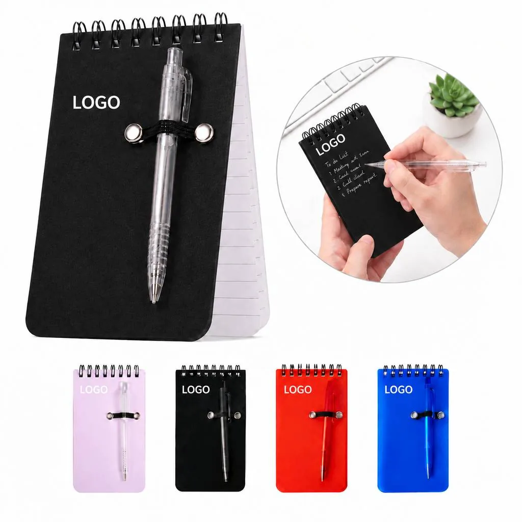 Durable PP Spiral Notebook with Pen