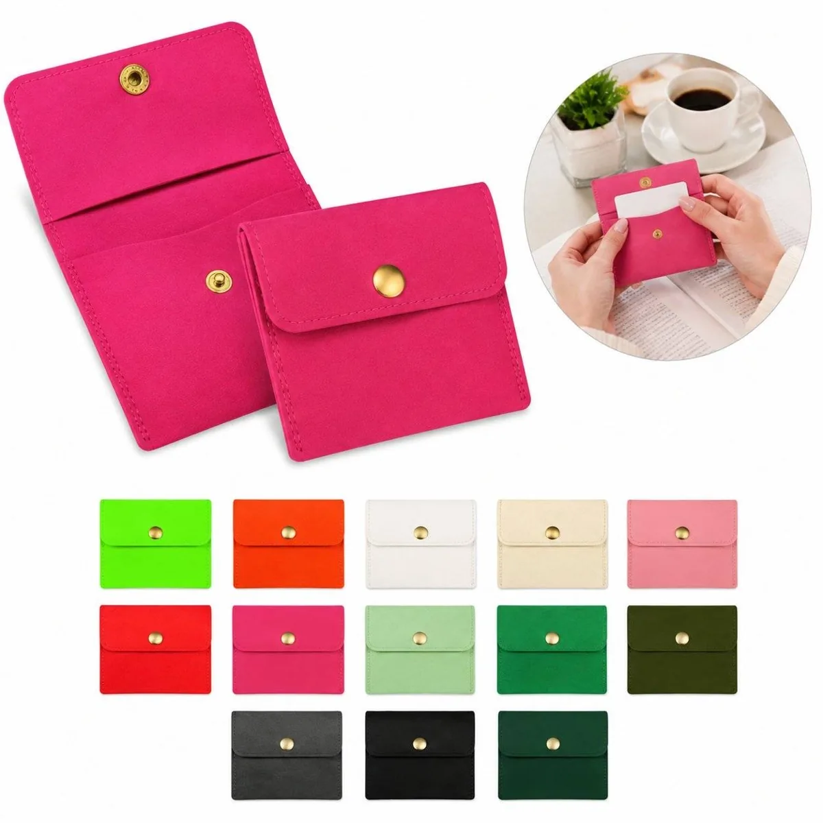 Soft Velvet Jewelry Organizer Bag for Travel and Storage 2